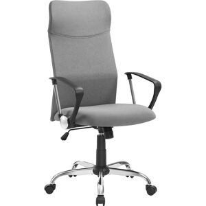 SONGMICS Fauteuil de bureau rembourre tissu polyester gris