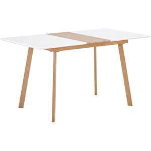 Urban Meuble Table extensible rectangulaire blanc aspect bois 110-140