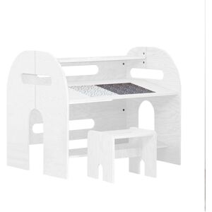 Tendresse de bebe Bureau avec tabouret - Blanc