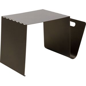 Kare Design Table d'appoint avec porte-magazines en acier bronze