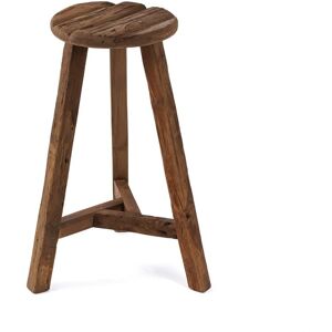 Bazar Bizar Tabouret de bar en bois de teak recycle