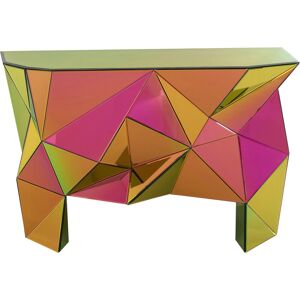 Kare Design Console en verre miroir multicolore