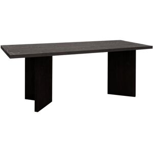 Decowood Table de salle a manger en bois de sapin noir 160cm