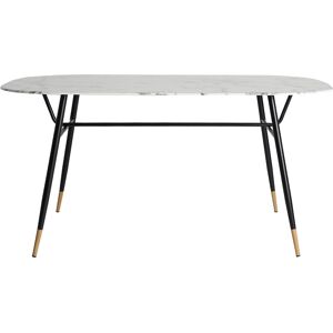 Lastdeco Table Salon en Crystal Blanc, 160x90x76 cm