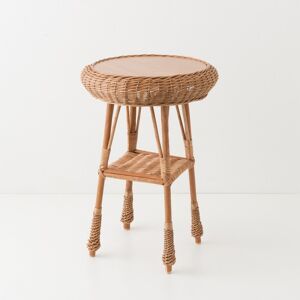 Kok Maison Table ronde en osier brun D46