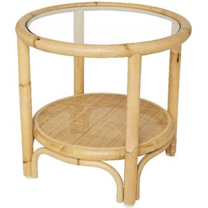 Kok Maison Table basse en rotin et cannage D50