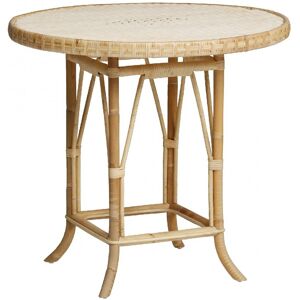 Kok Maison Table gueridon en rotin naturel beige