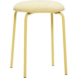 Hübsch Tabouret en fer et polyester jaune