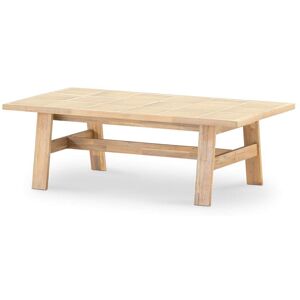 Defora Home Table basse de jardin en bois et ceramique beige 125x65