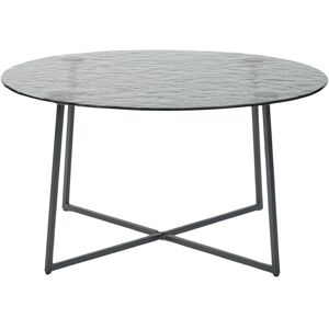 Urban Meuble Table basse verre fondu teinte gris effet ondule d'eau