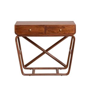 Made in Meubles Table console en bois marron 90x37 cm