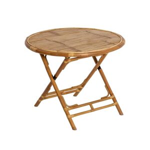 Made in Meubles Table a manger en bambou marron 98x77 cm
