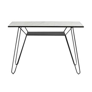 Made in Meubles Table console en metal noir 110x35 cm