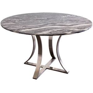 Made in Meubles Table a manger en marbre gris 140x76 cm