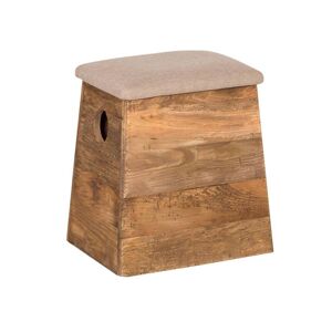 Made in Meubles Tabouret en bois marron 45x30 cm