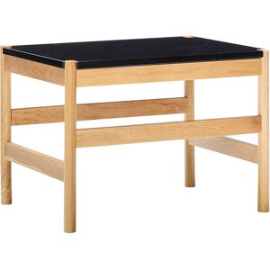 Hübsch Table d'appoint en marbre, panneau de fibres et bois noir et naturel