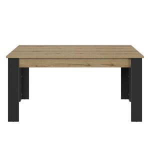 Gami Table rectangulaire 1 allonge effet bois chene marron