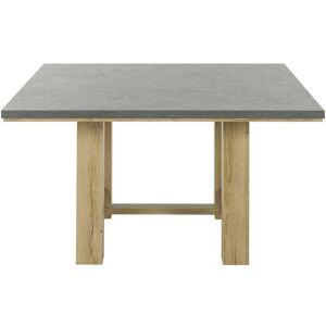 Gami Table carree effet bois chene clair robuste et elegante