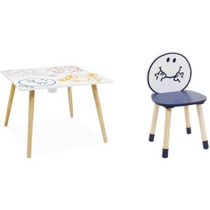 sweeek Table pour enfant + 4 chaises monsieur heureux