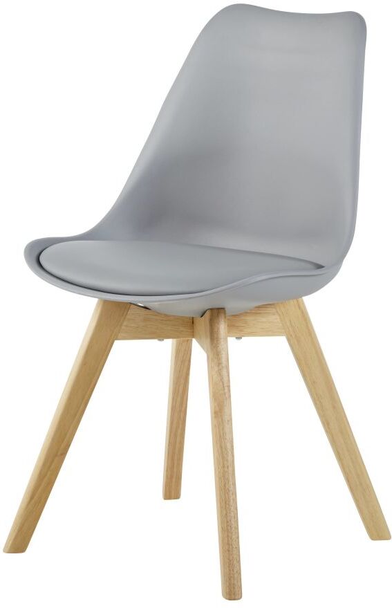 Maisons du Monde Chaise style scandinave gris acier et hévéa