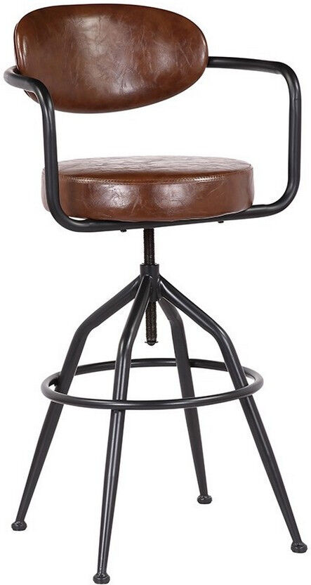 Mathi Design Tabouret Industriel marron