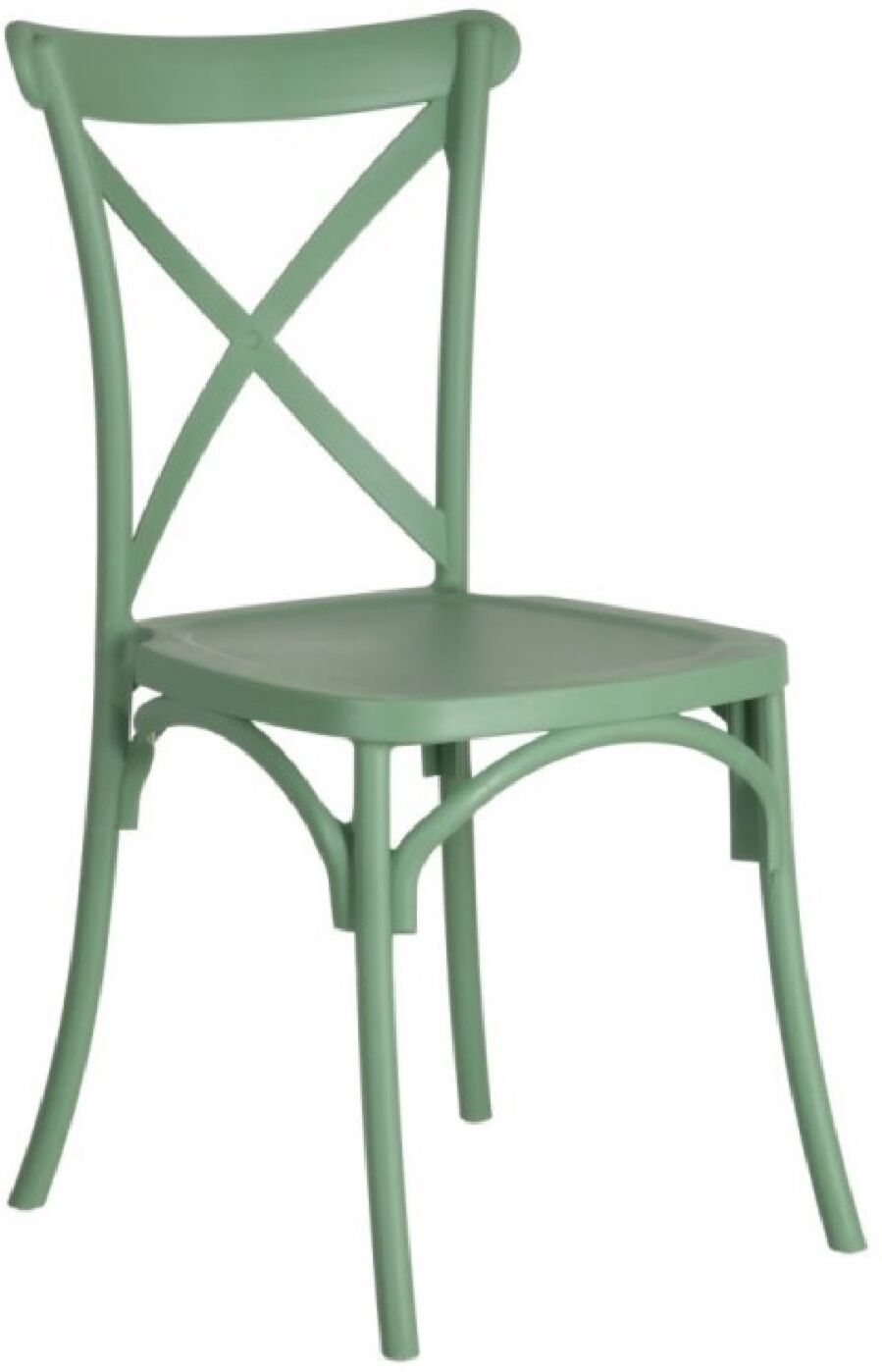 Wadiga Chaise bistrot en polypropylène vert