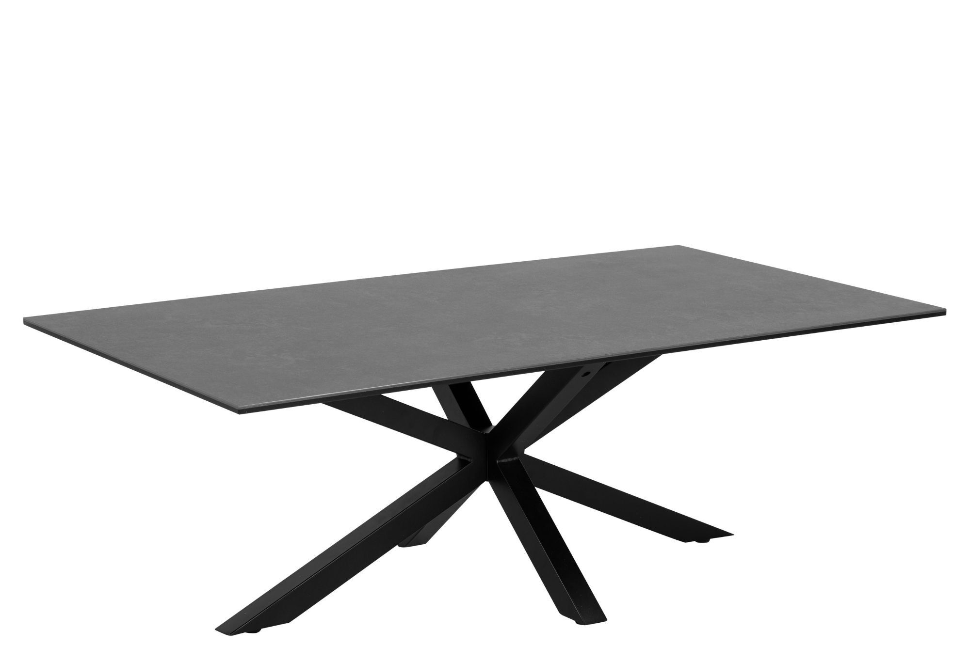 Hellin Table basse rectangulaire en céramique et métal L130