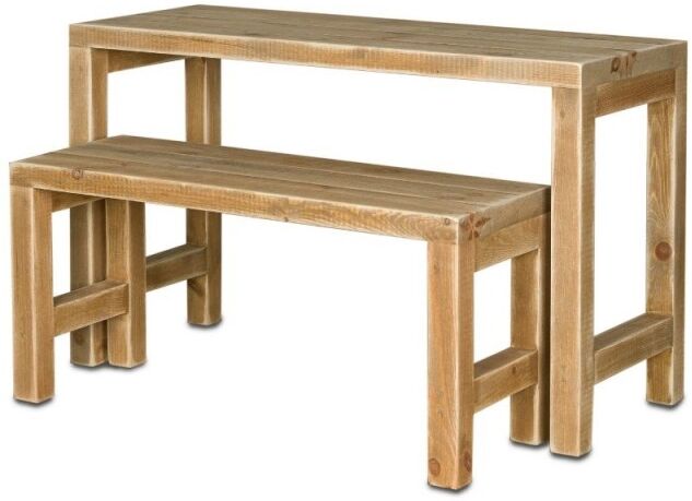 Tradis Table gigogne lot de 2 bois massif