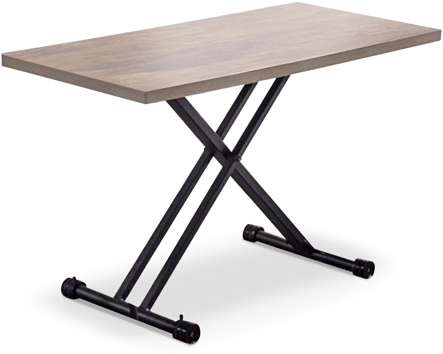 Menzzo Table basse relevable chêne clair