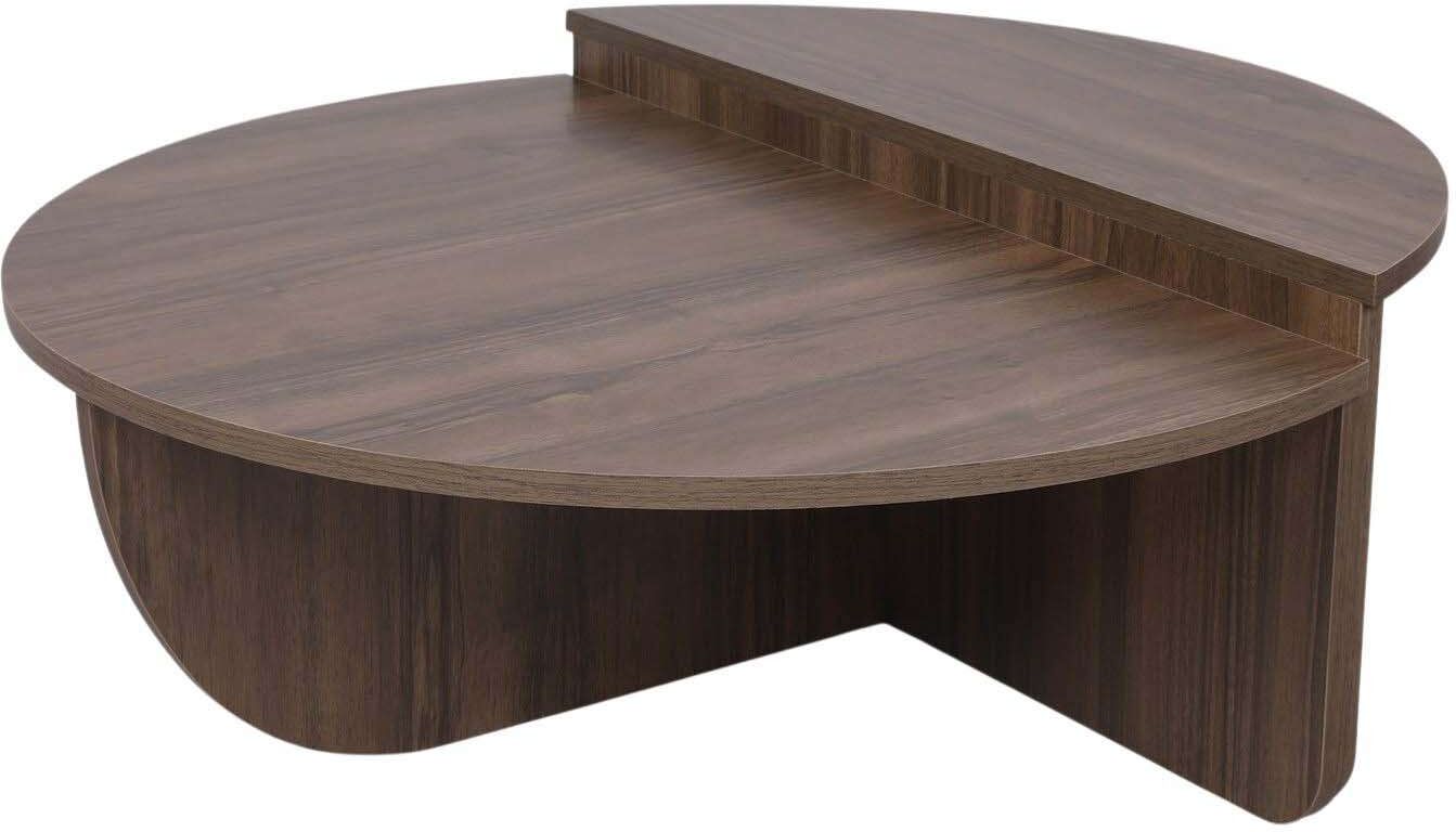 Hanah Home Table basse en aggloméré podium noyer