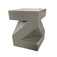 Mathi Design Table d’appoint Z en béton gris