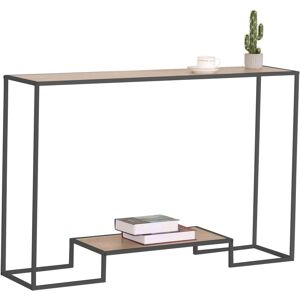 Calicosy Console moderne 2 niveaux décor chêne L120cm