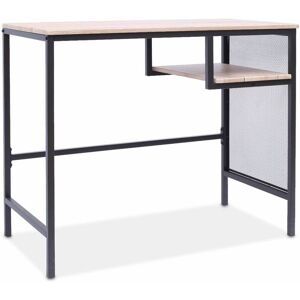 sweeek Bureau décor bois et métal, 90cm, 1 casier