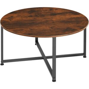 Tectake Table basse salon Style industriel Bois foncé industriel, rustique