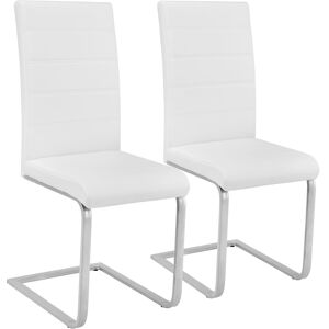 Tectake Ensemble de 2 chaises de salle à manger Rembourré avec revêtement