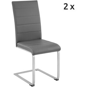 Tectake Ensemble de 2 chaises de salle à manger Rembourré avec revêtement