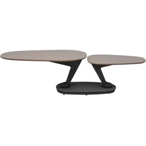 Kare Design Table basse pivotante en noyer et acier