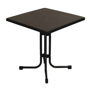 materiel chr pro Table carrée de patio en acier noir 70x70 cm