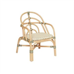 OYOY Living Design Chaise marron en rotin H49x40x45cm
