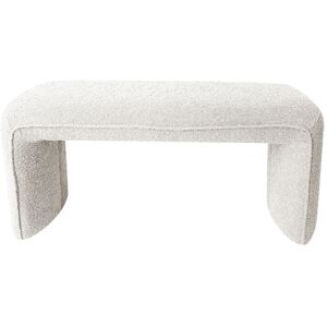 Drawer Banc rembourré en tissu bouclette L100cm blanc - Publicité