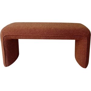 Drawer Banc rembourré en tissu bouclette L100cm rouille - Publicité