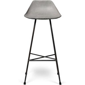 Lyon Béton Tabouret de bar industriel en béton gris et acier noir - 93.5x44cm - Publicité Lyon Béton Tabouret de bar industriel en béton gris et acier noir - 93.5x44cm - Publicité