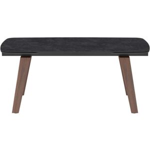 Signature Table en céramique ardoise et bois foncé avec allonge - Publicité Signature Table en céramique ardoise et bois foncé avec allonge - Publicité
