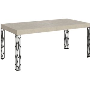 Itamoby Table extensible effet bois gris cachemire 80x160/244 cm - Publicité Itamoby Table extensible effet bois gris cachemire 80x160/244 cm - Publicité