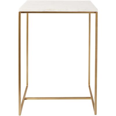 Maisons du Monde - VENICE - Plateau en marbre blanc - Pied en métal doré - Coffee table - Publicité Maisons du Monde - VENICE - Plateau en marbre blanc - Pied en métal doré - Coffee table - Publicité