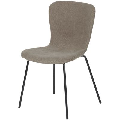 Maisons du Monde Chaise en velours côtelé recyclé beige capuccino - Publicité Maisons du Monde Chaise en velours côtelé recyclé beige capuccino - Publicité