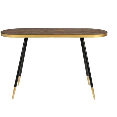 Mathi Design Console art déco en bois de frêne avec finition noyer - Publicité Mathi Design Console art déco en bois de frêne avec finition noyer - Publicité
