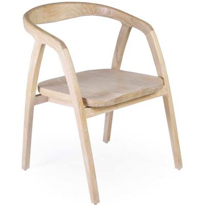 MOYCOR Chaise en bois beige - Publicité MOYCOR Chaise en bois beige - Publicité