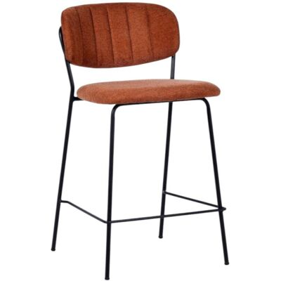 Mathi Design Bellagio - Tabouret en velours orange - Bar Stool - Publicité Mathi Design Bellagio - Tabouret en velours orange - Bar Stool - Publicité