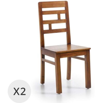 MOYCOR Ensemble de Chaises en Bois - Style Colonial, Mindi - 45cm - Publicité MOYCOR Ensemble de Chaises en Bois - Style Colonial, Mindi - 45cm - Publicité